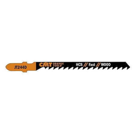 Cmt Orange Tools JIG SAW BLADES WOOD/COARSE CURVE, 5 Pack, 5PK JT244D-5